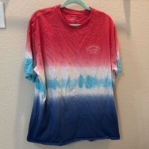 Vineyard Vines Red and Blue Ombre Short Sleeve Tee